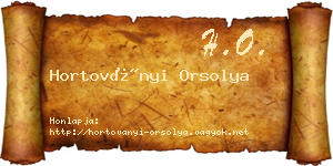 Hortoványi Orsolya névjegykártya