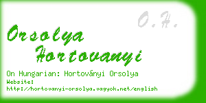 orsolya hortovanyi business card